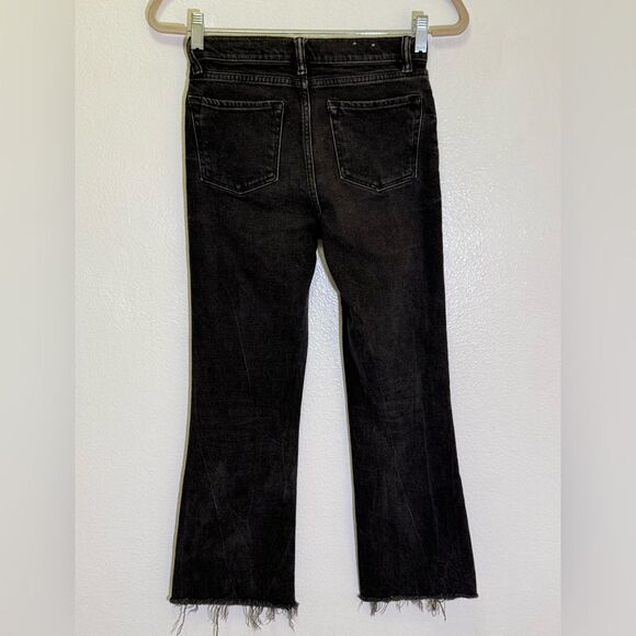 All Saints-  Zoe Cropped Bootcut Raw Hem Jeans - size 26 - Picture 2 of 8
